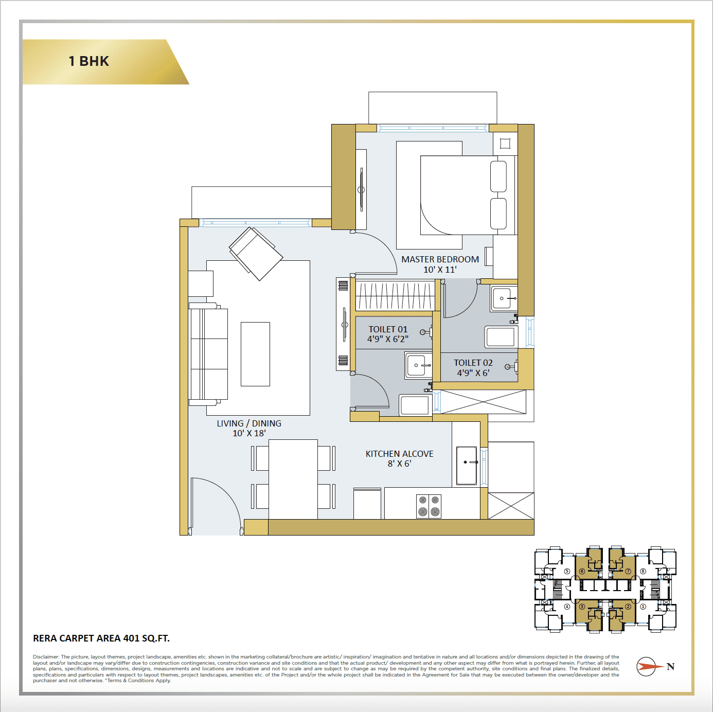 1 BHK ASHFORD LAYOUT